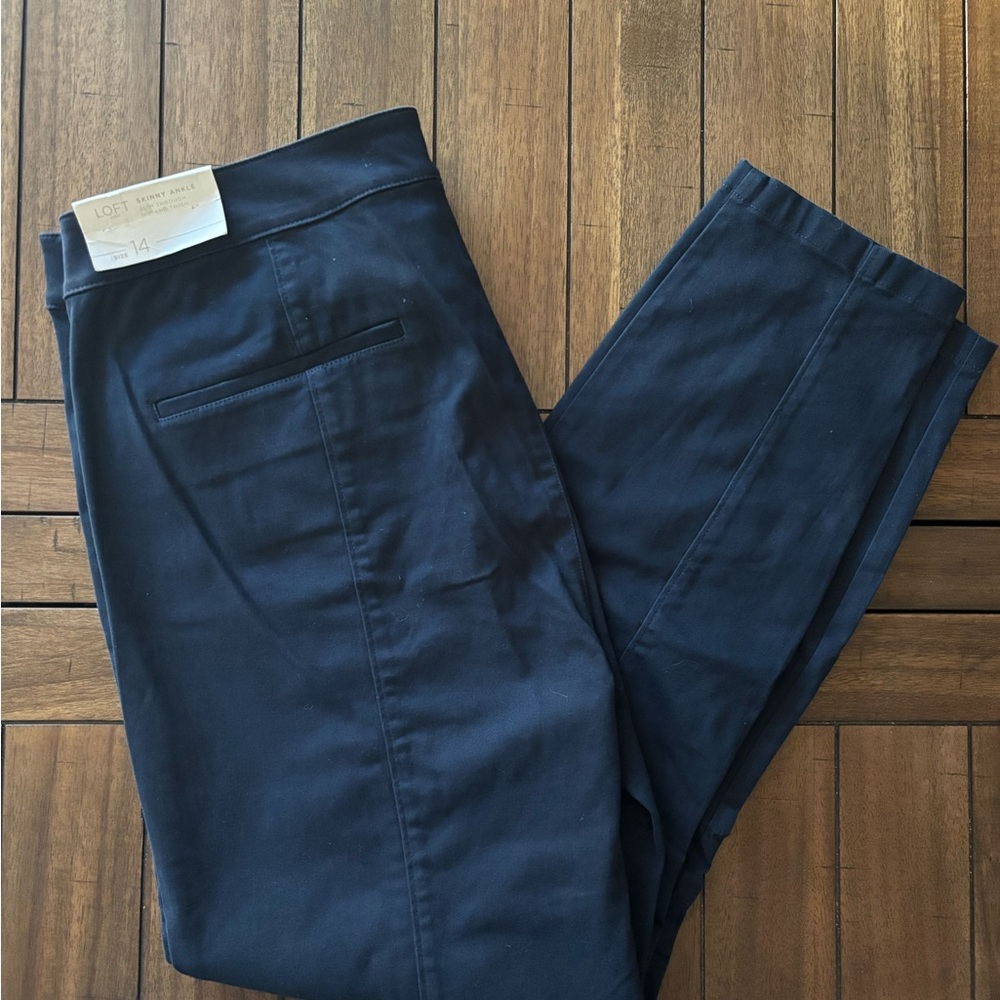 LOFT Skinny Ankle Blue Pants